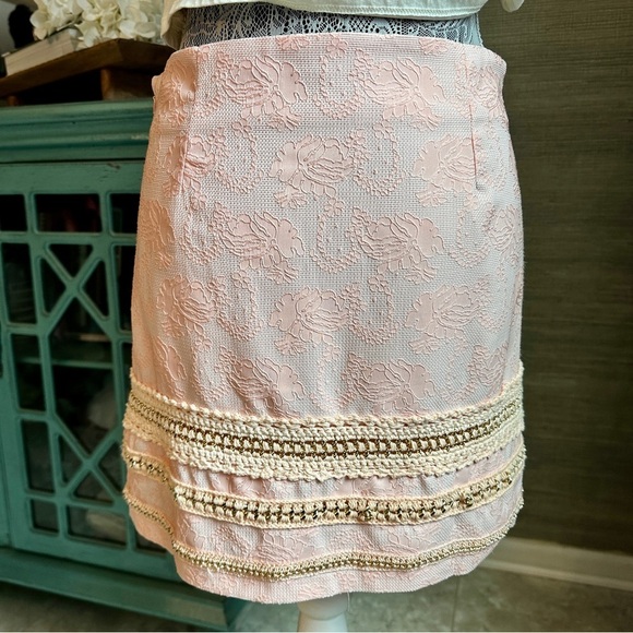 Potters Pink Lace Crochet Mini Skirt - Y2K Inspired, M - Picture 2 of 16